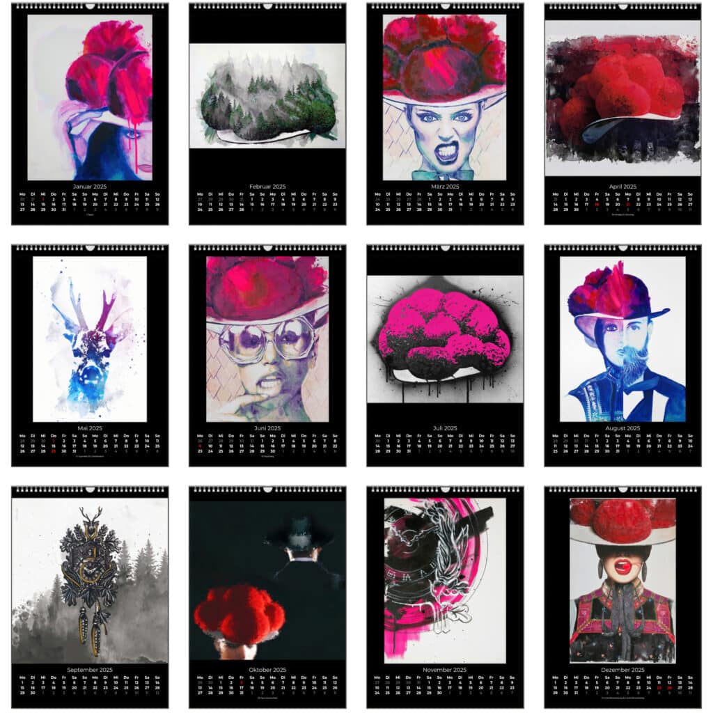 nir design - Limitierter Schwarzwald Kunst Wandkalender 2025